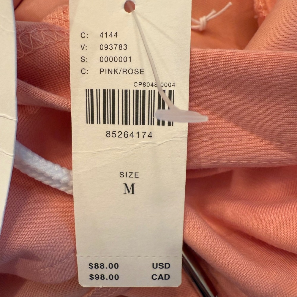 Daily Practice Anthropologie NWT Sport Cutout Crop Hoodie Rose Pink‎ Size Medium - Picture 7 of 10